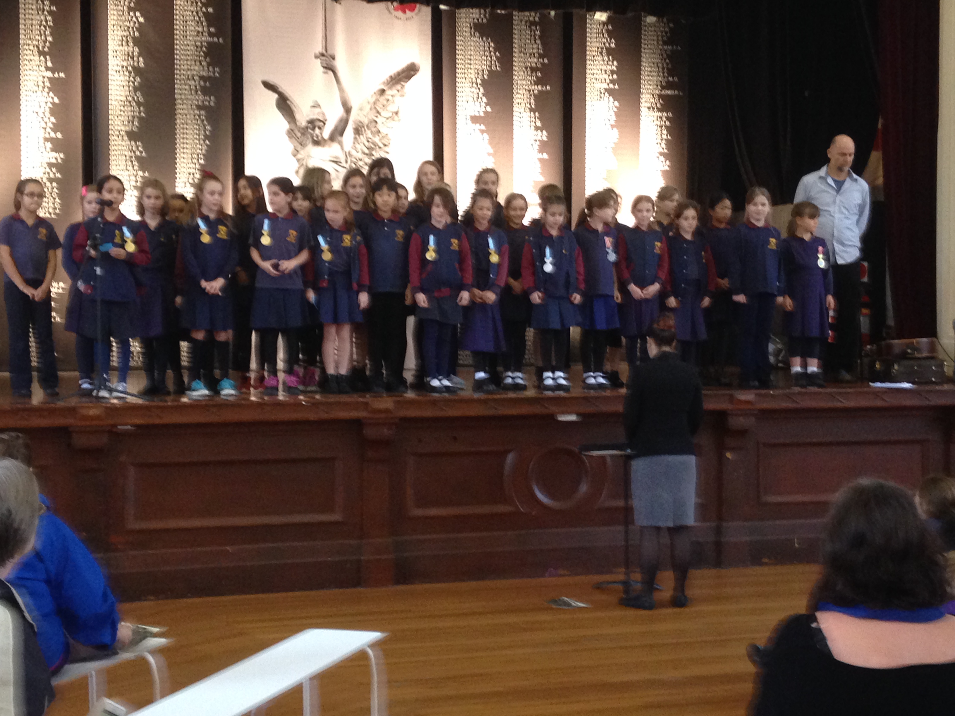 Senior Choir performing for 100 years of ANZAC